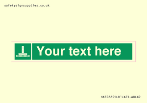 Custom sign safe condition Evacuation chute 